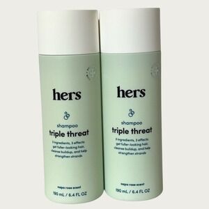 Hers Thickening Shampoo Triple Threat Napa Rose Scent 6.4 Oz Set Of 2 New
